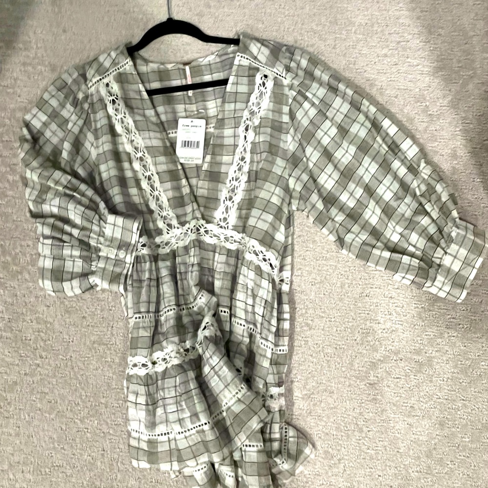 Free People Tunic/Ivory Combo/Large/NWT